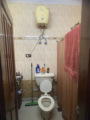 Bathroom in 3 BHK Apartment at Lajpat Nagar – for Rent