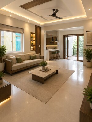 Living Room in 3 BHK Apartment at Lakshmi Nivas Sri Nagar Colony, Sri Nagar Colony – for Sale