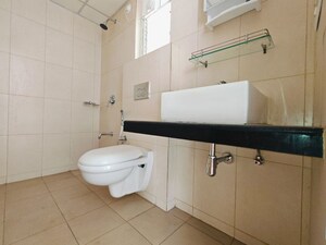 Bathroom in 3 BHK Apartment at Godrej Emerald, Ghodbunder Road – for Rent