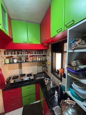 Kitchen in 1.5 BHK Apartment at Yashraaj Park CHS LTD, Ghodbunder Road – for Rent