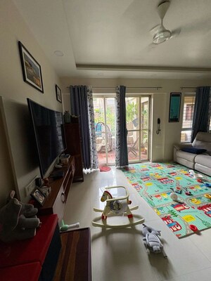 Living Room in 3 BHK Apartment at Nyati Equatorial, Bavdhan – for Rent