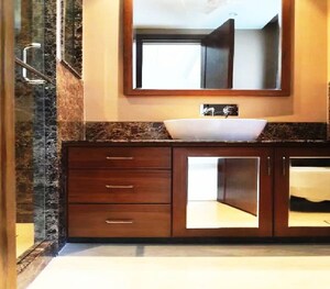 Bathroom in 4 BHK Builder Floor at Panchsheel Park – for Rent