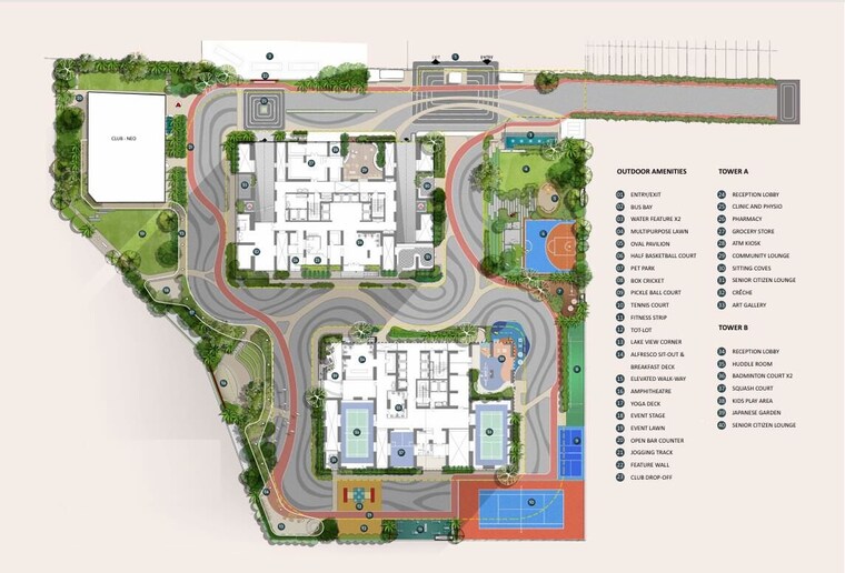 Master Plan, yula-globus-neo 4 Bedroom 3215 Sq.Ft. Apartment In Kokapet Hyderabad 10444038