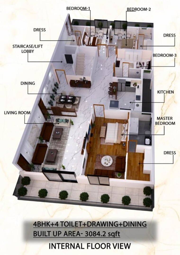 Floor Plan, anant-raj-estate-the-villas 4 Bedroom 381 Sq.Yd. Builder Floor In Sector 63a Gurgaon 10465918