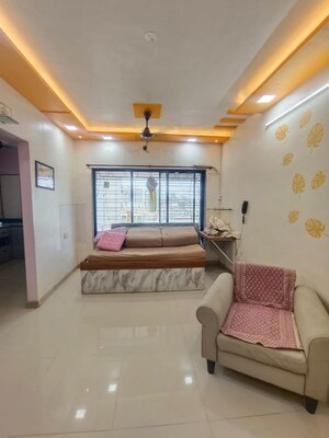 Living Room in 1 BHK Apartment at Dedhia Daffodils, Dahisar West – for Sale