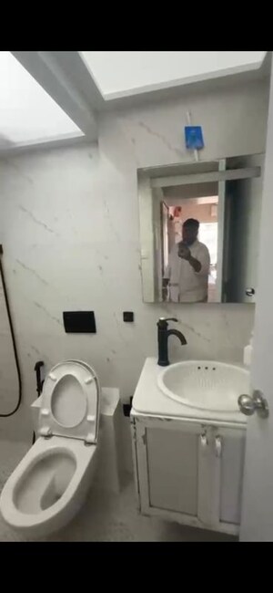Bathroom in 2 BHK Apartment at Gurukrupa Marina Enclave, Malad West – for Rent