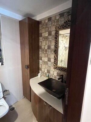 Bathroom in 3 BHK Apartment at Ekta World Lake Primrose, Powai – for Rent