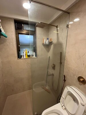 Bathroom in 3 BHK Apartment at Ekta World Lake Primrose, Powai – for Rent