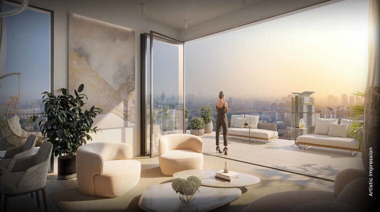 Living Room, m3m-altitude 4 Bedroom 4270 Sq.Ft. Apartment In Sector 65 Gurgaon 10432479