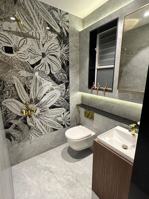 Bathroom in 3 BHK Apartment at Omkar Alta Monte, Malad East – for Rent