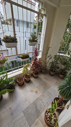 Balcony in 4 BHK Apartment at Ratna Avenue, Richmond Road – for Sale