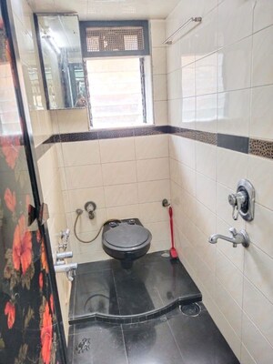 Bathroom in 1 BHK Apartment at Garden Colony, Mahim – for Rent