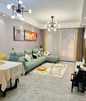 Living Room in 3 BHK Apartment at Shriram Park 63, Perungalathur – for Rent