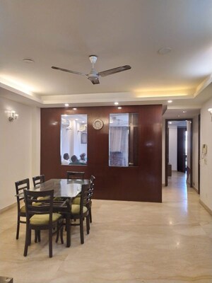 Dining area in 3 BHK Builder Floor at Greater Kailash I – for Rent