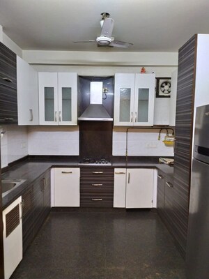Kitchen in 3 BHK Builder Floor at Greater Kailash I – for Rent