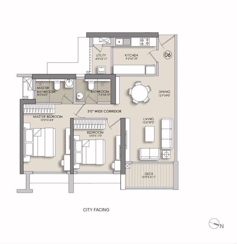 2 BHK 800 Sq.Ft. Apartment in Narang Privado