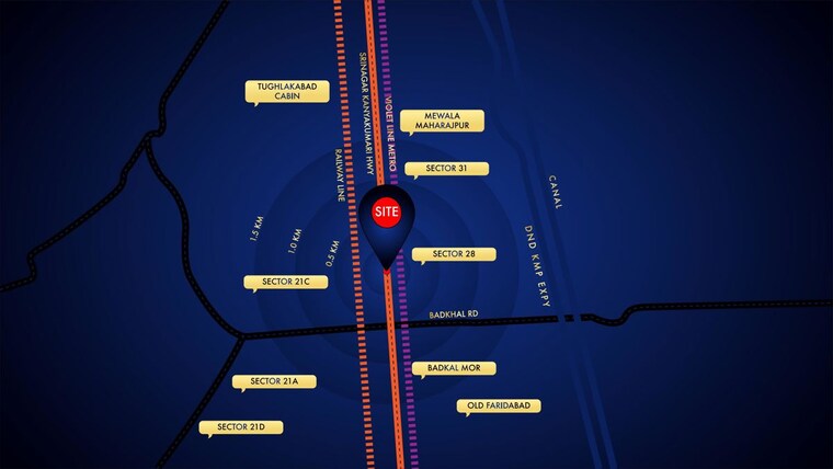 Map Location, bhumika-the-icon 3.5 Bedroom 2650 Sq.Ft. Apartment In Sector 27a Faridabad 10352215