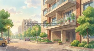  Apartment – Exterior View View at Gaur City 2 - for Sale