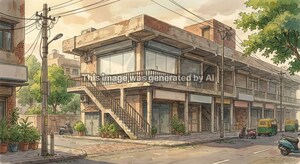  Shop – Exterior View View at Vasundhara Enclave - for Sale