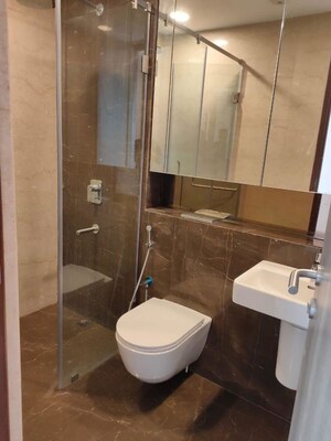 Bathroom in 3 BHK Apartment at Lodha The Park, Worli – for Rent
