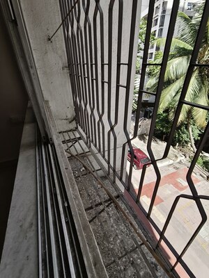 Balcony in 1 RK Apartment at Vasant Valley Complex, Malad East – for Rent