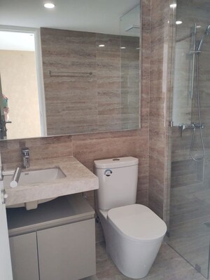 Bathroom in 3 BHK Apartment at Hiranandani Estate, Ghodbunder Road – for Rent