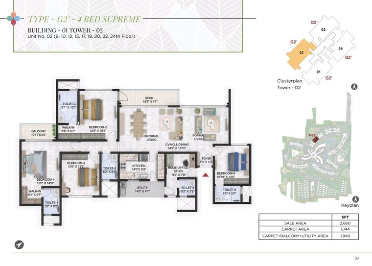 Floor Plan, prestige-park-grove 4 Bedroom 2758 Sq.Ft. Apartment In Whitefield Bangalore 10467451