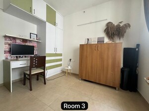 Living Room in 3 BHK Apartment at Bhartiya Nikoo Homes, Thanisandra Main Road – for Rent