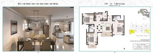Floor Plan in 4 BHK Apartment at Prestige Serenity Shores, Whitefield – for Sale
