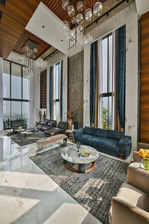 Living Room in 4 BHK Apartment at Forum Atmosphere, Topsia – for Sale