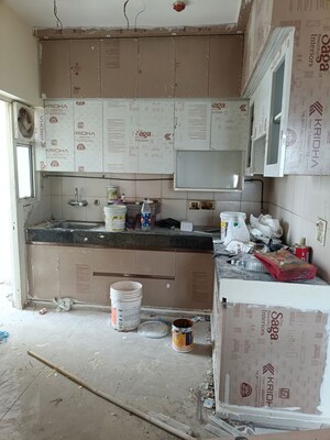 Kitchen in 2 BHK Apartment at Panchsheel Greens, Sector 16 Greater Noida – for Rent