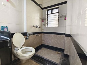 Bathroom in 2 BHK Apartment at Serenity Heights, Malad West – for Rent