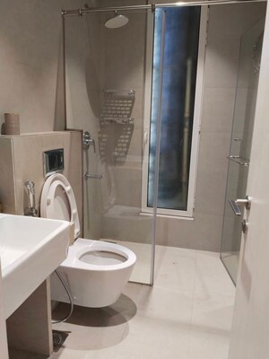 Bathroom in 3 BHK Apartment at Indiabulls Sky Forest, Lower Parel – for Rent