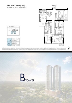 Master Plan in 3 BHK Apartment at Shapoorji Pallonji Sarova, Kandivali East – for Sale