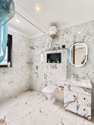Bathroom in 1 RK Builder Floor at Vasant Kunj Enclave – for Rent