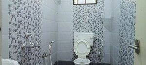 Bathroom in 3 BHK Apartment at DSR Green Field, Whitefield – for Rent