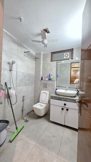 Bathroom in 4 BHK Builder Floor at Freedom Fighters Enclave – for Sale