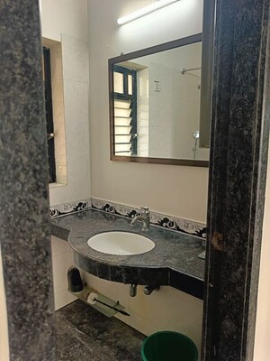 Bathroom in 3 BHK Apartment at K Raheja Heights, Malad East – for Rent