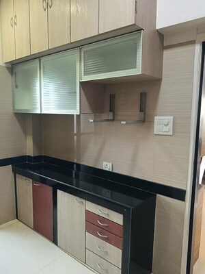 Kitchen in 3 BHK Apartment at K Raheja Heights, Malad East – for Rent