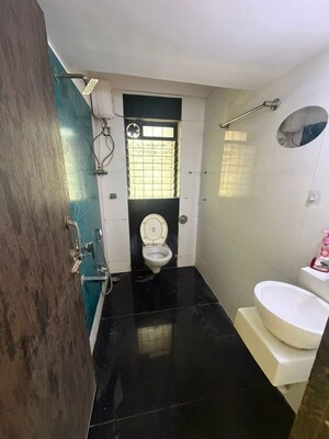 Bathroom in 1 BHK Apartment at Angelica Pride Park, Ghodbunder Road – for Rent