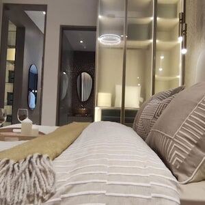 Staircase in 3 BHK Apartment at Runwal Elegante, Andheri West – for Sale