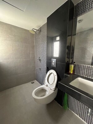 Bathroom in 3 BHK Apartment at Lodha Luxuria Priva, Majiwada – for Rent