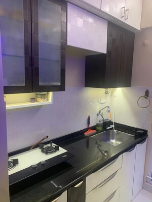 Kitchen in 1 BHK Apartment at Vijay Orovia, Ghodbunder Road – for Sale