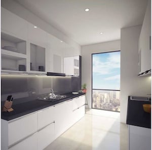 Kitchen in 3 BHK Apartment at Marathon Montesouth 2, Byculla West – for Sale