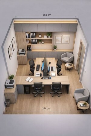 Floor Plan in  Office Space at East Of Kailash – for Rent