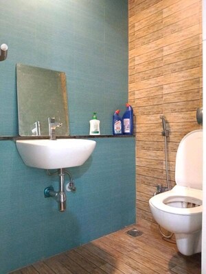 Bathroom in 1 BHK Apartment at Lodha Crown Quality Homes, Majiwada – for Rent