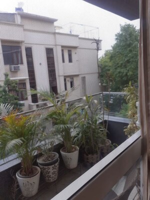 Balcony in 4 BHK Builder Floor at Greater Kailash I – for Rent