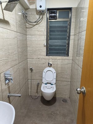 Bathroom in 2 BHK Apartment at Chandak 34 Park Estate, Goregaon West – for Rent