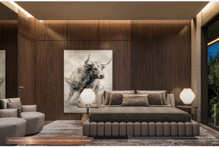 Master Bedroom, signature-global-tonino-lamborghini-residences 3 Bedroom 2050 Sq.Ft. Apartment In Sector 71 Gurgaon 10470727