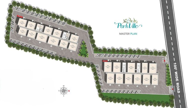 Master Plan, madhu-park-ville 3 Bedroom 2025 Sq.Ft. Apartment In Tellapur Hyderabad 10470926